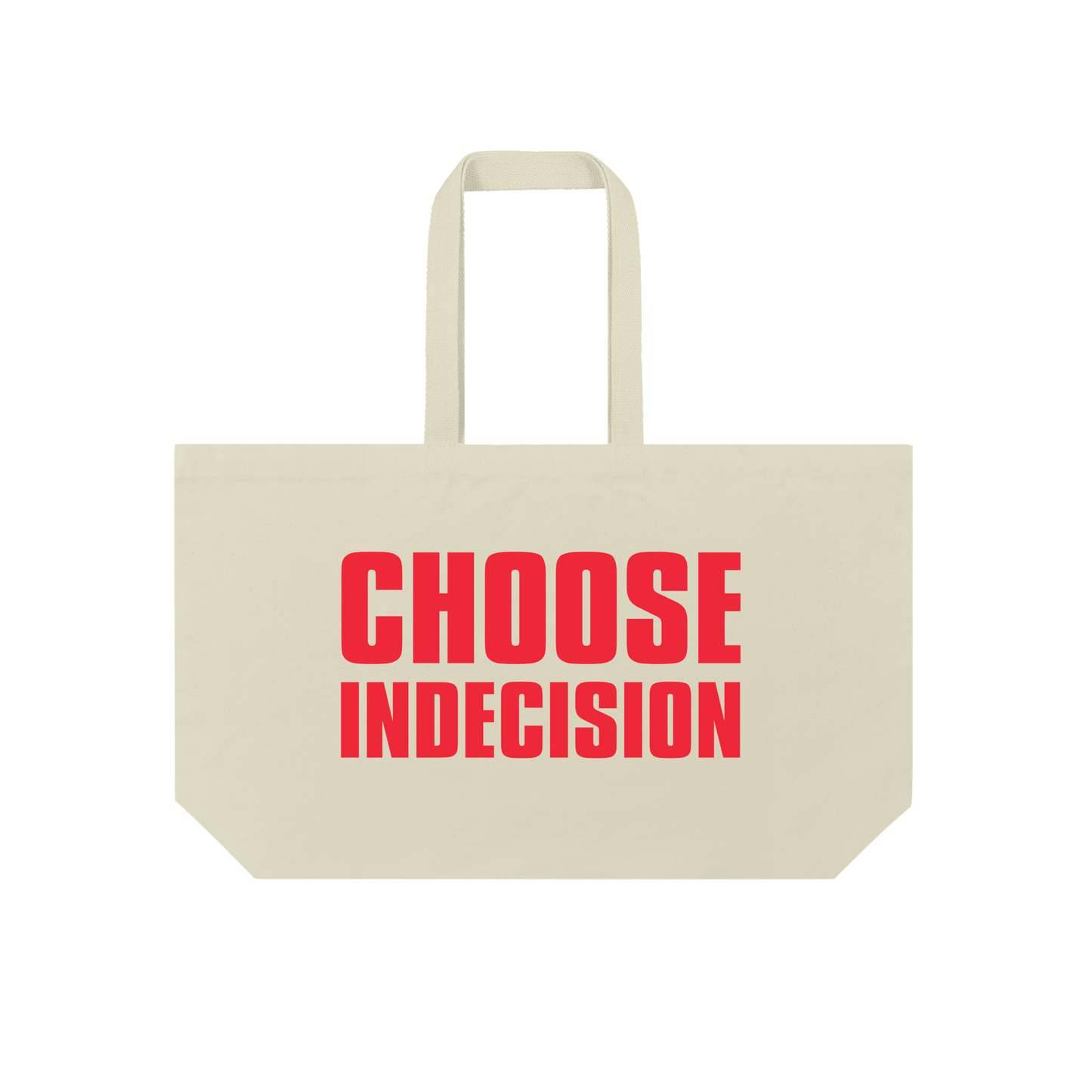 Choose Indecision - Oversized Canvas Shopper Bag